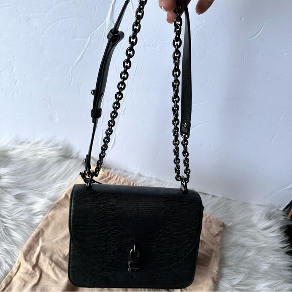 NWT brand new Rebecca Minkoff Love Too Crossbody Black Chain Strap Purse Bag - Picture 8 of 9